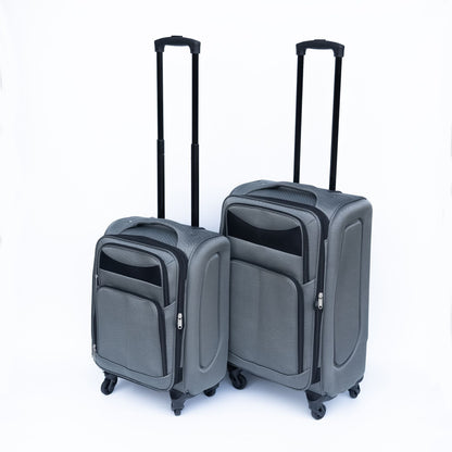 (20+24) Two - piece suitcase suitcase set Oxford trolley case without password lock universal wheel GRAY - E Hunt Supply
