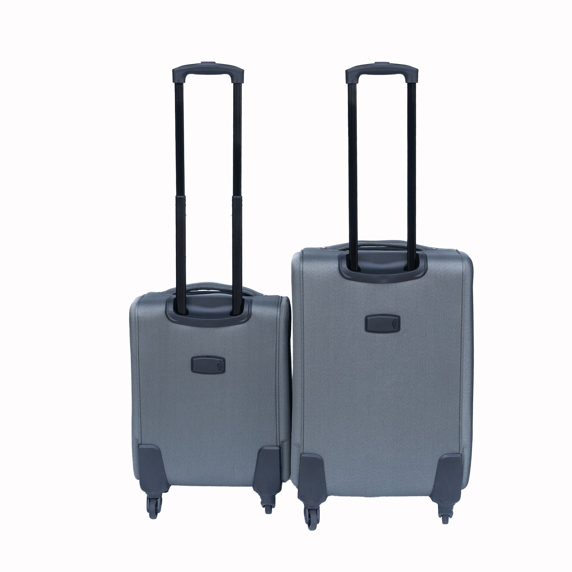 (20+24) Two - piece suitcase suitcase set Oxford trolley case without password lock universal wheel GRAY - E Hunt Supply