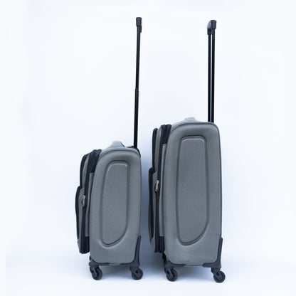 (20+24) Two - piece suitcase suitcase set Oxford trolley case without password lock universal wheel GRAY - E Hunt Supply