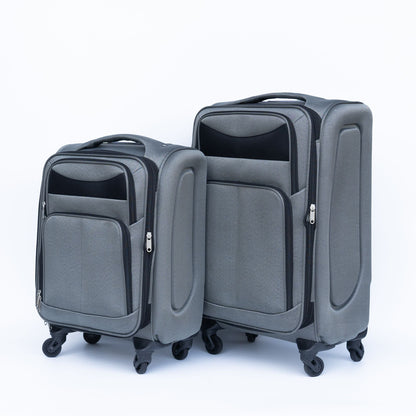 (20+24) Two - piece suitcase suitcase set Oxford trolley case without password lock universal wheel GRAY - E Hunt Supply