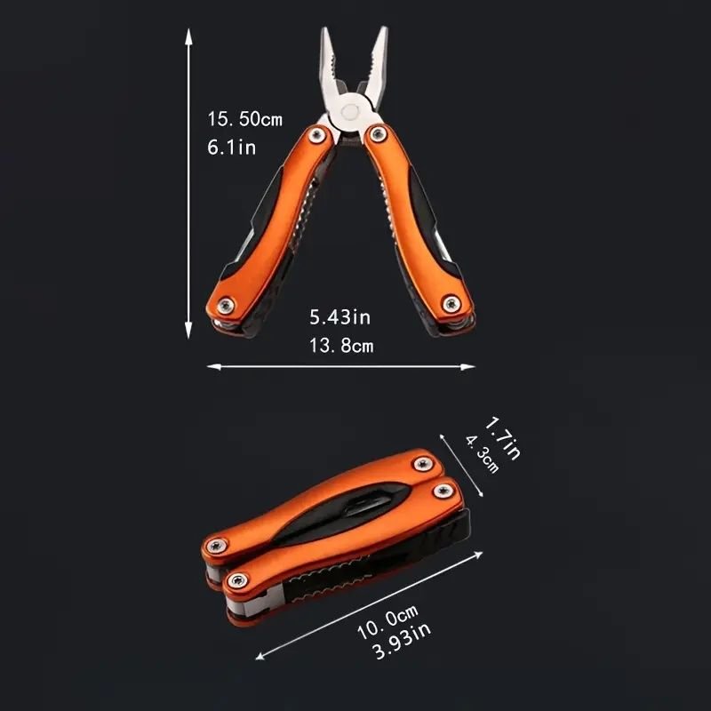 "Heavy Duty Camping Multi - Tool - Stainless Steel Pliers with Knife, Saw & Emergency Tools" - E Hunt Supply